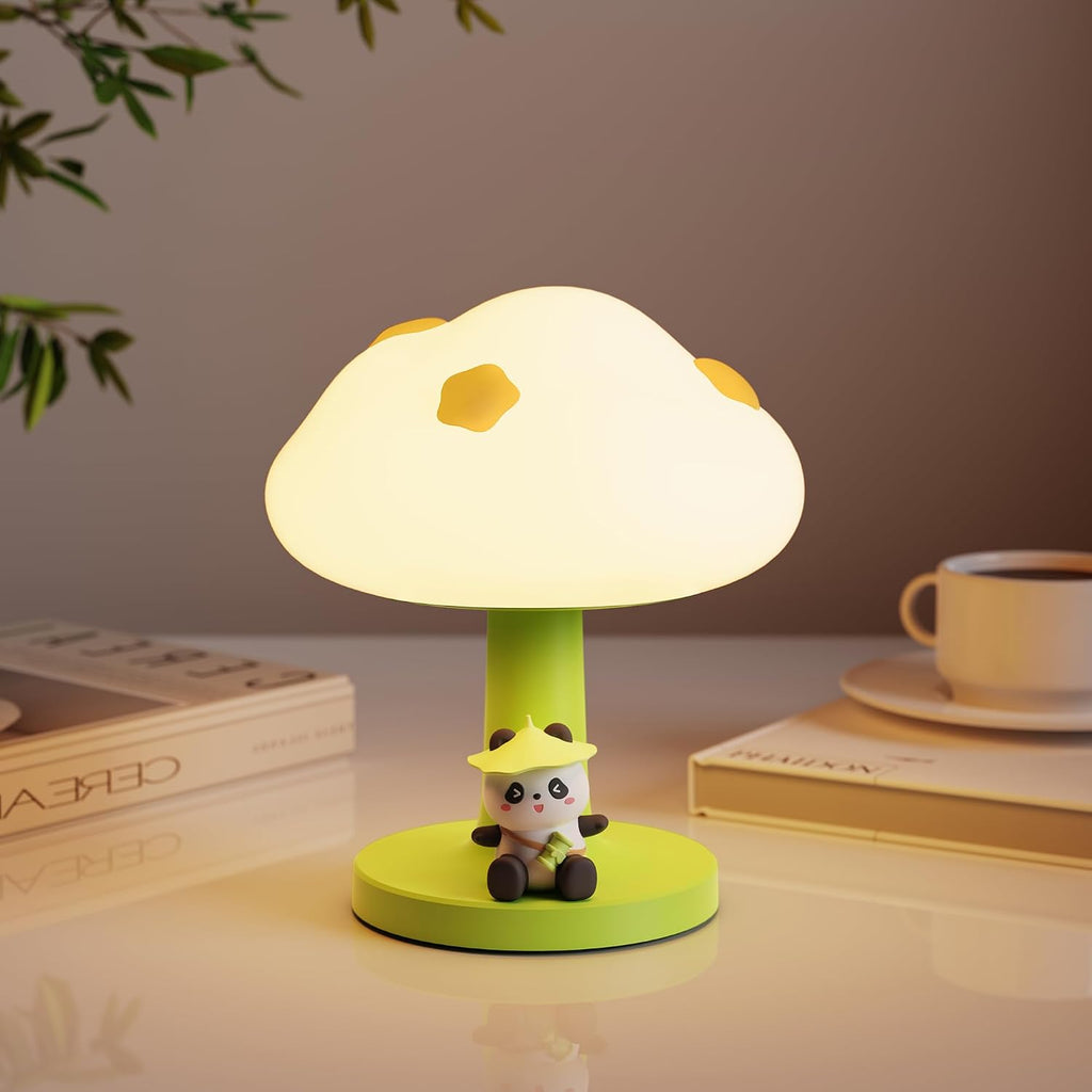 Cloud and Panda Rechargeable Night Light, Safe Soft Silicone Material, 3 Brightness Levels, Tap Control, Warm Light, Toddler Sleeping…