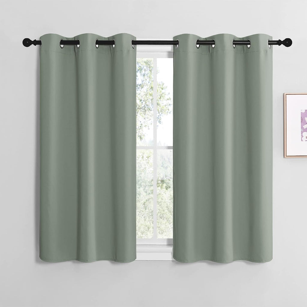 NICETOWN Modern Blackout Curtains Noise Reducing, Thermal Insulated and Privacy Room Darkening Drape Panels for Boy's Guest Room Door…