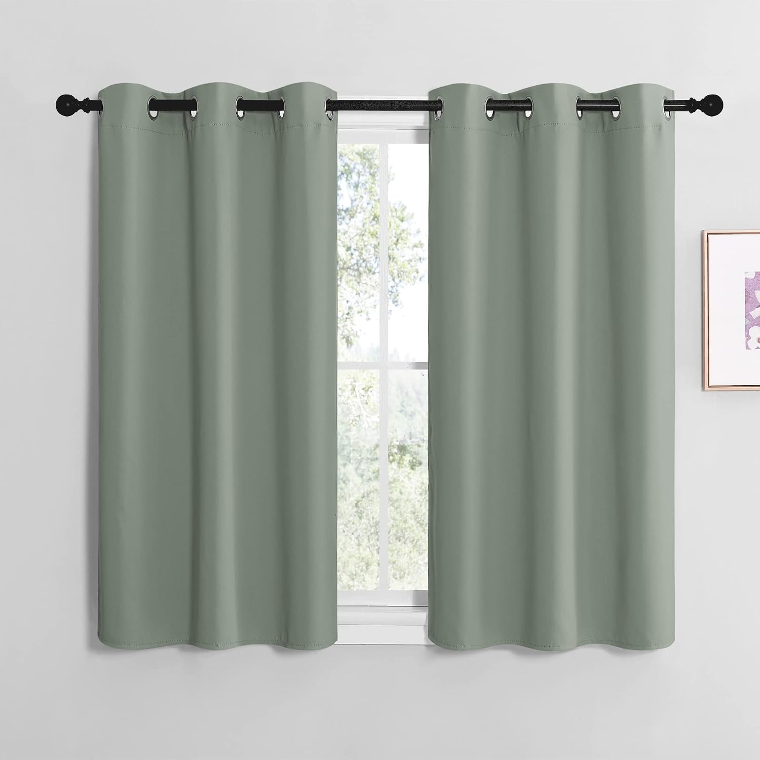 NICETOWN Modern Blackout Curtains Noise Reducing, Thermal Insulated and Privacy Room Darkening Drape Panels for Boy's Guest Room Door…