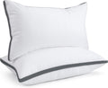 Viewstar Bed Pillows King Sizes Set of 2, Hotel Quality Cooling Down Alternative Gusseted Pillows for Side, Back, or Stomach Sleepers, Dark…