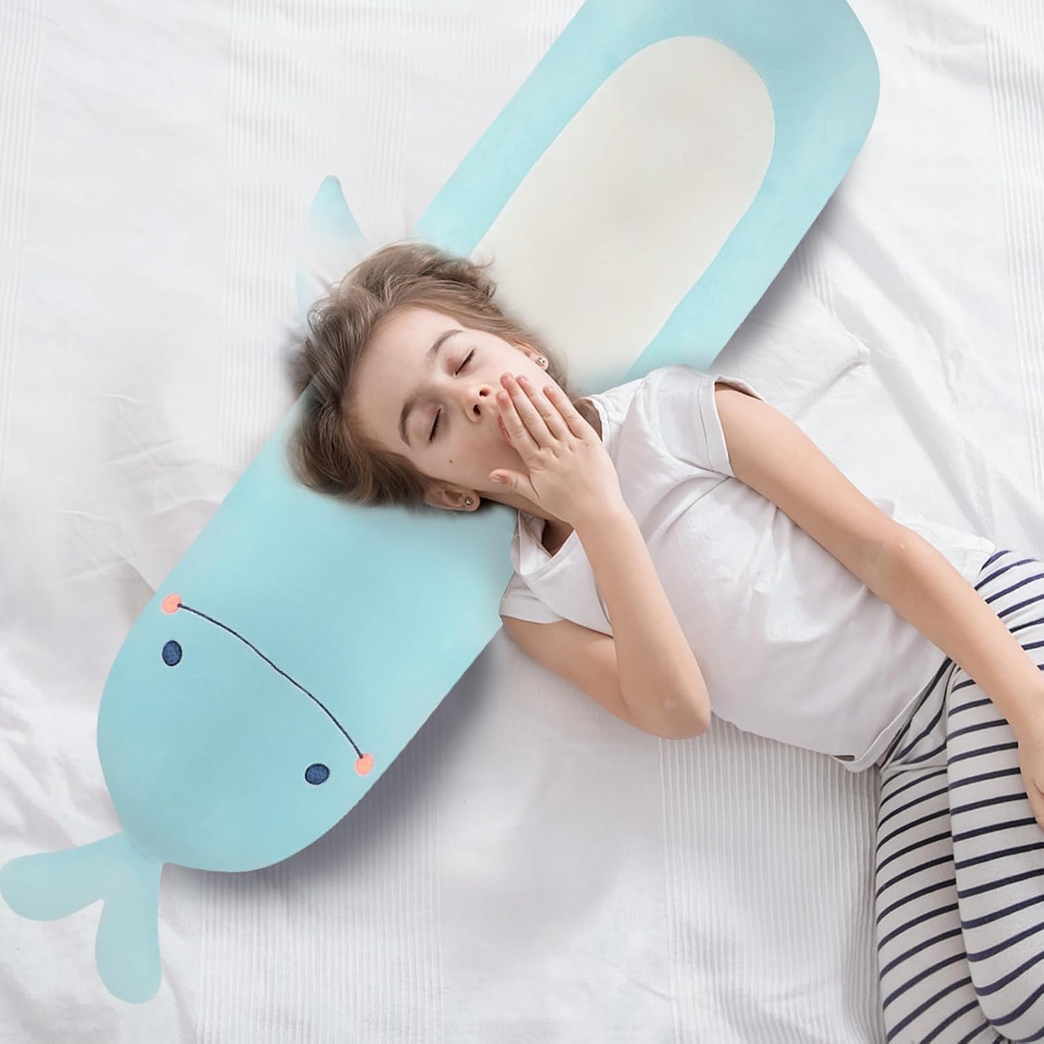 Tianmihou 36 inch Whale Stuffed Animals Long Pillow Toy, Cute Giant Large Big Jumbo Soft Whale Shark Squishy Animal Plushies Gift Kids…