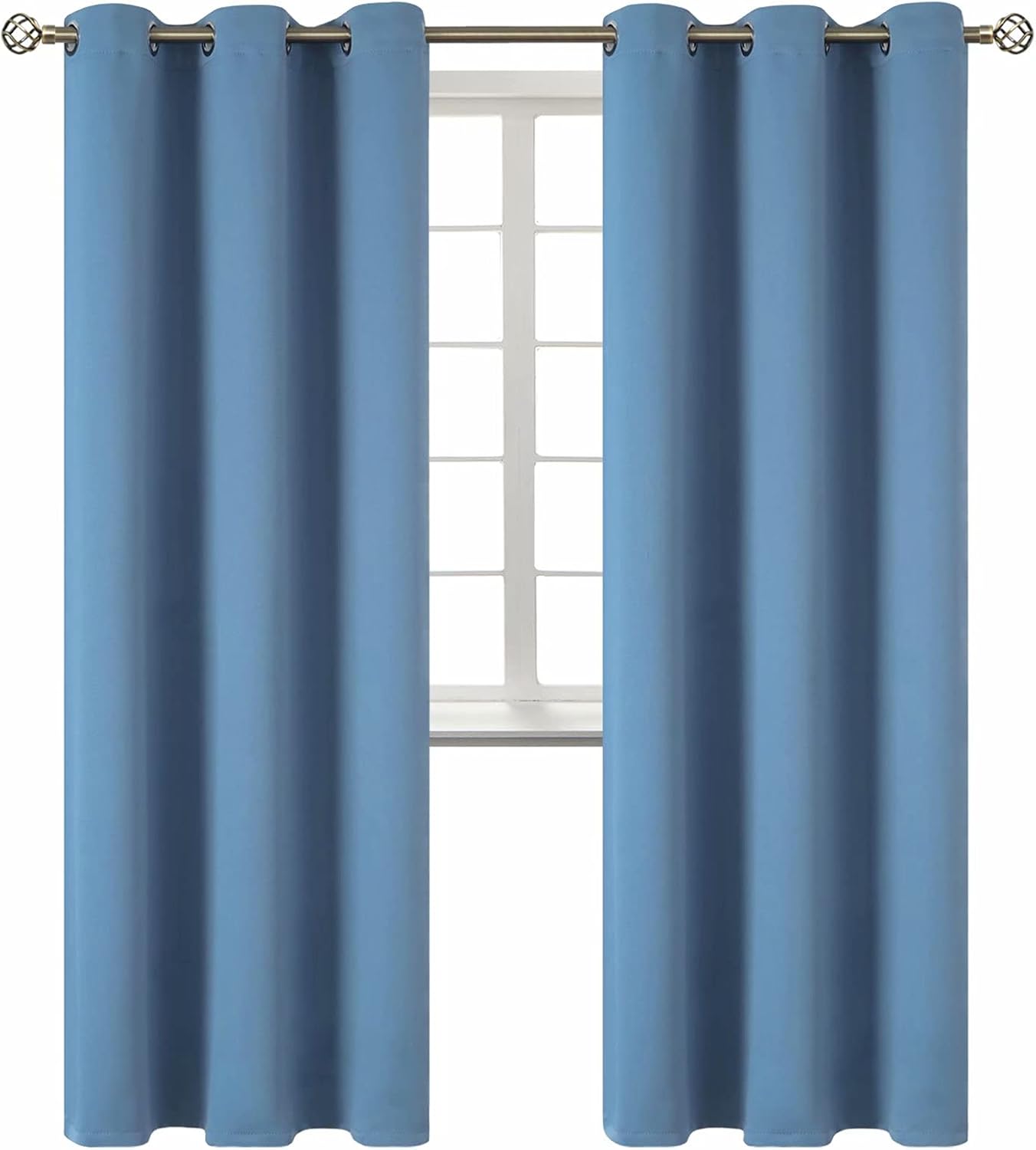 BGment Blackout Curtains for Bedroom - Grommet Thermal Insulated Room Darkening Curtains for Living Room, Set of 2 Panels (42 x 84 Inch, Fa…