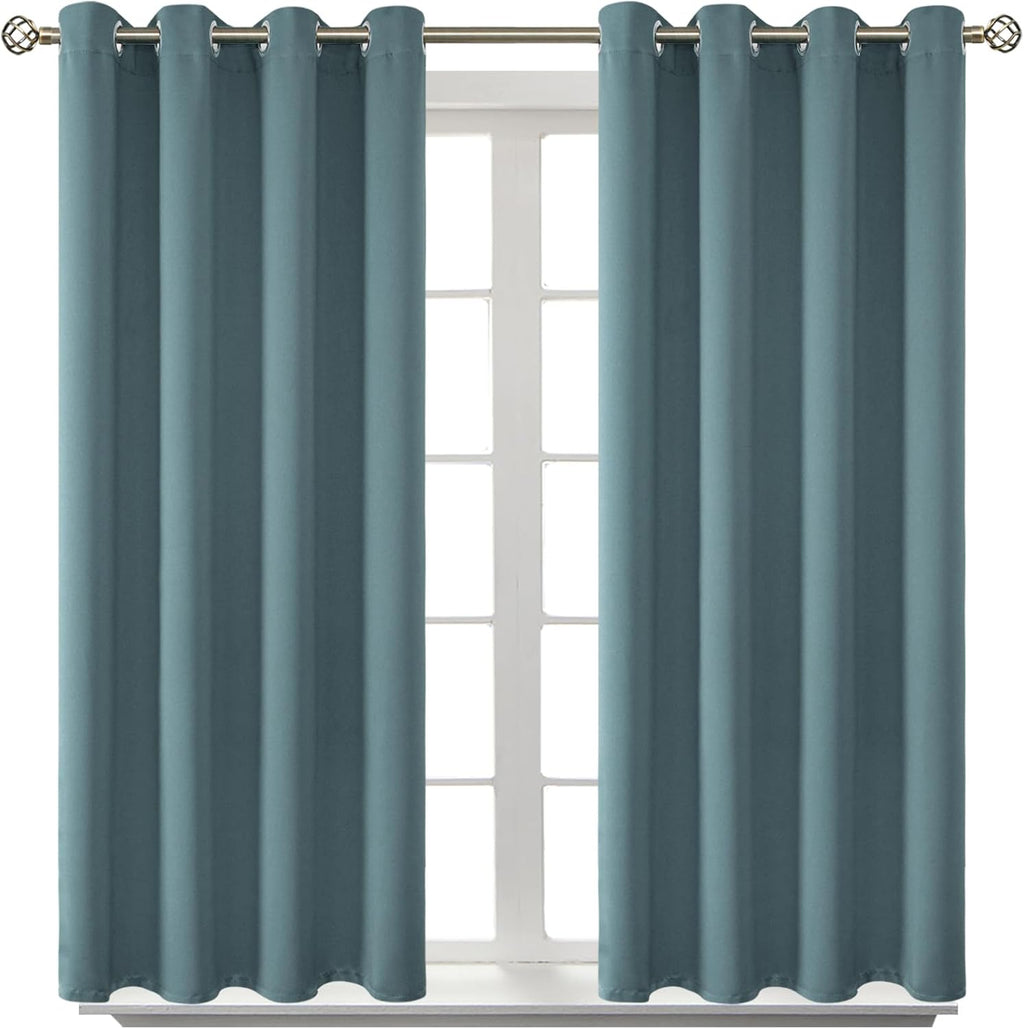 BGment Room Darkening Curtains 45 Inches Long - Grommet Thermal Insulated Drapes Window Treatment Curtains for Bedroom, 2 Panels, 52 x 45 I…