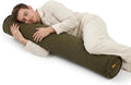 Long Round Body Pillow for Adults – Corduroy Cervical Roll Bolster Pillow, Firm Support for Spine Alignment & Side Sleeping,47 x 7.87…
