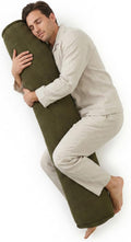 Body Pillow for Adults – Corduroy Long Round Bolster Pillow for Bed, Cuddle Pillow with Full Support for Side Sleepers & Restful Sleep,59…