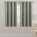 H.VERSAILTEX Blackout Curtain for Living Room Small Window Kitchen Blackout Curtains 45 inch Length Energy Saving Solid Grommet…