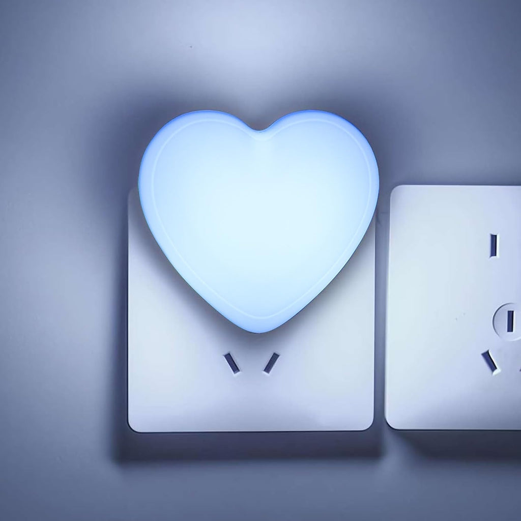 INZU Cute Night Light, Heart Night Light for Kids, LED Nightlight with Auto Dusk to Dawn Sensor, Nightlight Plug into Wall with Soft Warm…