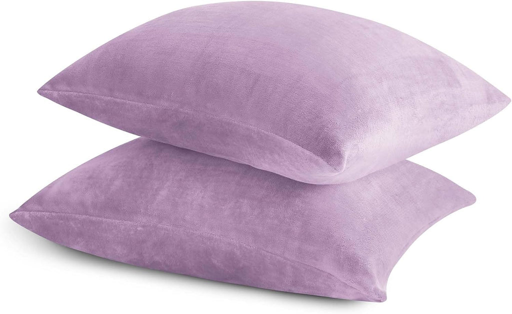 Bedelite Flannel King Size Pillow Cases Set of 2, Super Soft Fleece Pillowcases with Zipper for Bedroom, Sofa, Couch, Luxury Cozy Fuzzy Velv…
