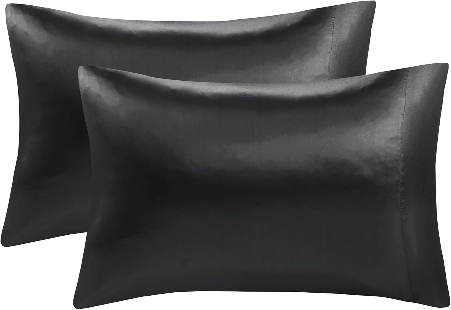 Madisonpark Madison Park Essentials Set of 2 Satin Pillowcase for Hair & Skin, Luxuriously Soft, Silky with Natural Sheen Luster Cool to To…