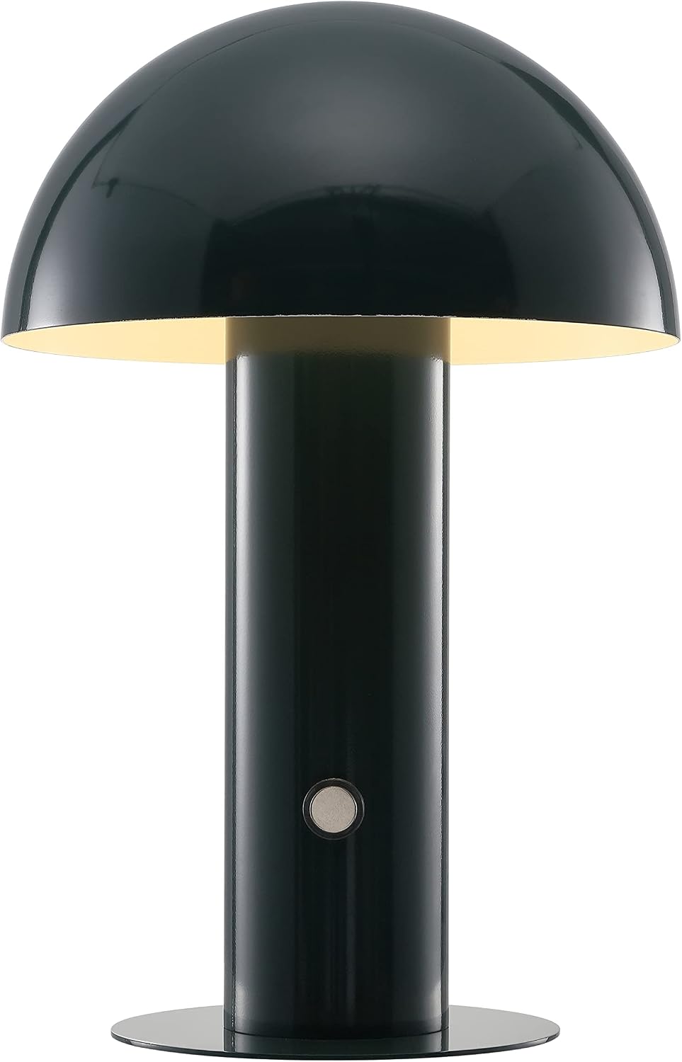 JONATHAN Y 10.75" Forest Green Rechargeable LED Mushroom Table Lamp, Cordless Portable Bedside Lamp for Living Room Bedroom, 3-Way…