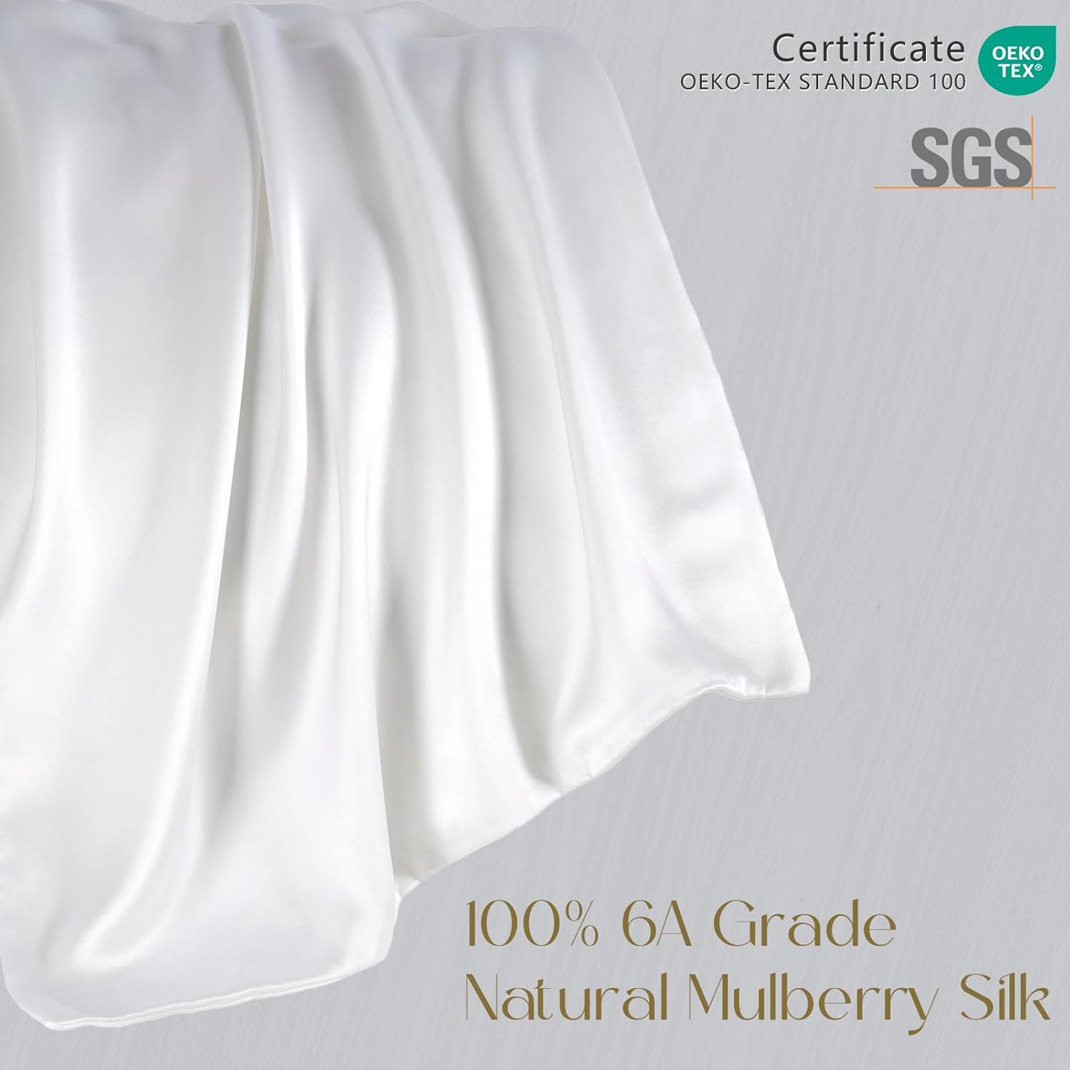 Zimasilk 100% Pure Mulberry Silk Pillowcase for Hair and Skin everyday comfort, Soft and Smooth, Both Sides Grade 6A Silk,600 Thread…