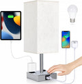 Bedside Lamp with USB Ports - Touch Control Table Lamp for Bedroom with USB C+A Charging Ports & AC Outlets, 3 Way Dimmable Nightstand…