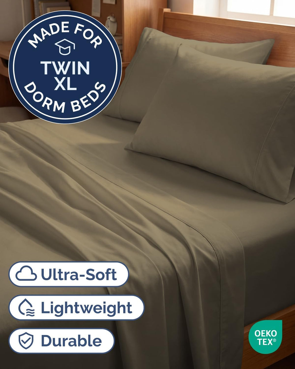 Twin XL 4 Piece Sheet Set - Comfy, Breathable & Cooling - Hotel Luxury Bedding for Women, Men, Kids, Teens and Children - 1 Flat & 1…