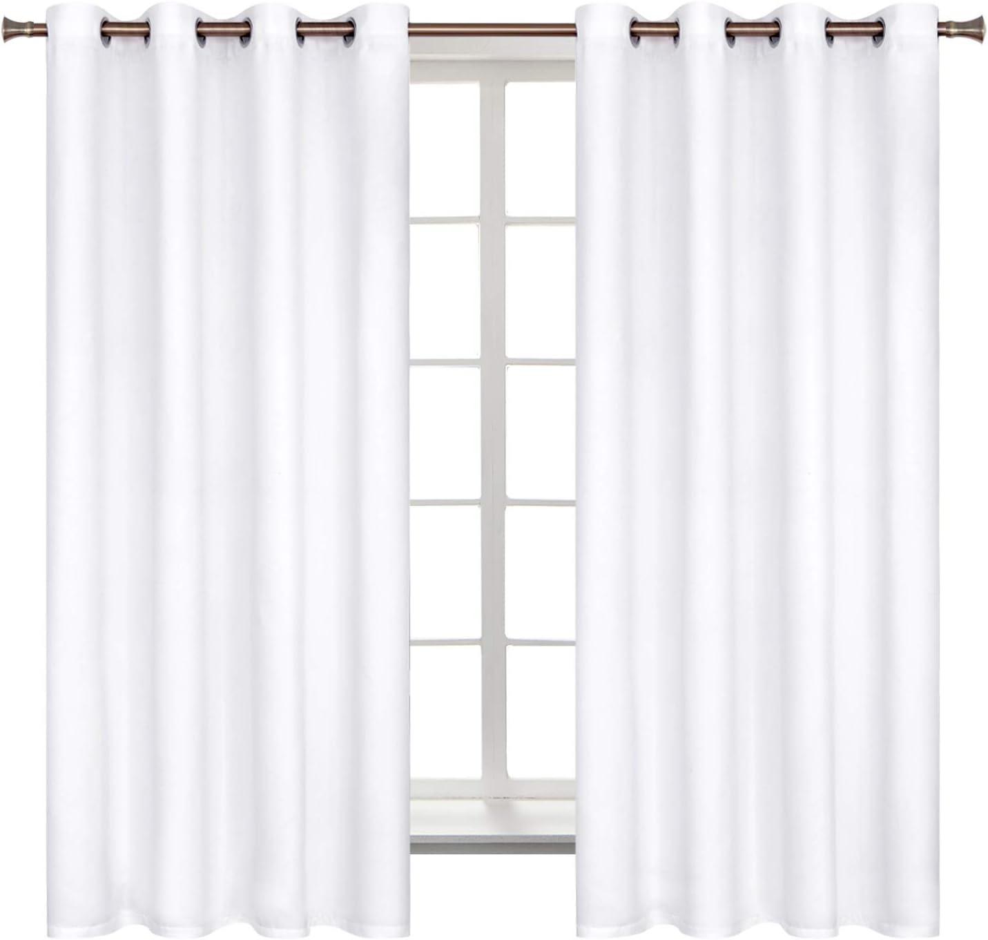 BGment Room Darkening Curtains 63 Inches Long - Grommet Thermal Insulated Drapes Window Treatment Curtains for Bedroom, 2 Panels, 52 x 63 I…