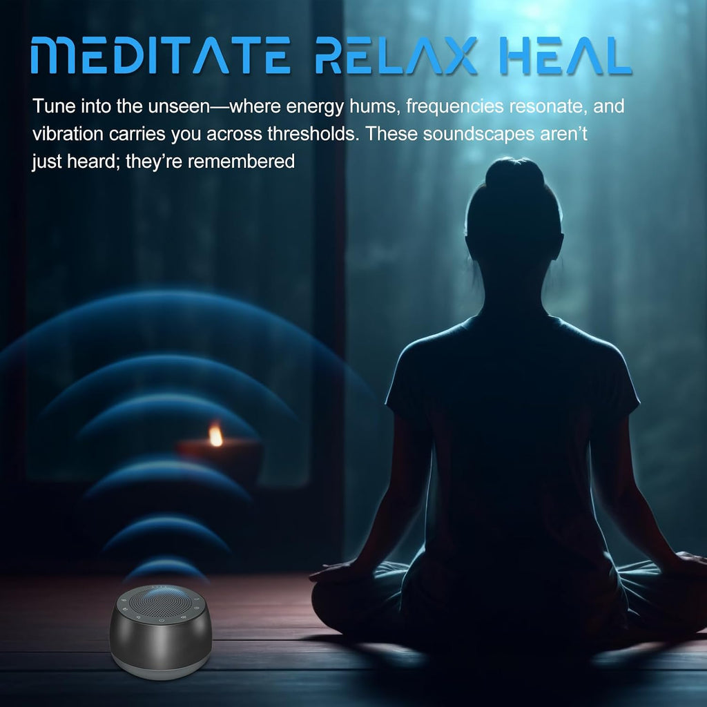 Winish Meditation Sound Machine, Electric Tibet Singing Bowl Machine Frequency Healing Devices,256HZ-432HZ-528HZ Tones Singing Bowl Frequenc…