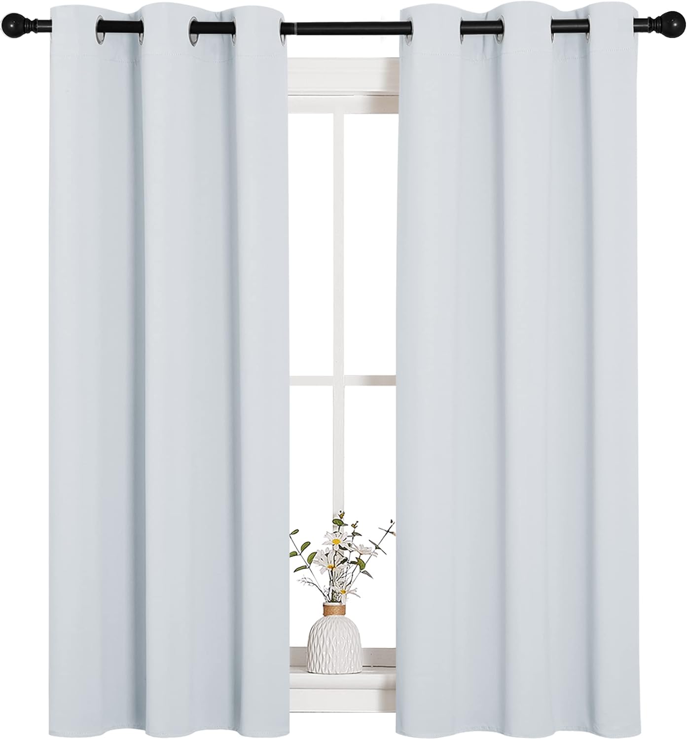 Nicetown Room Darkening Curtain Panels for Bedroom, easy maintenance Solid Thermal Insulated Grommet Room Darkening Draperies/Drapes…