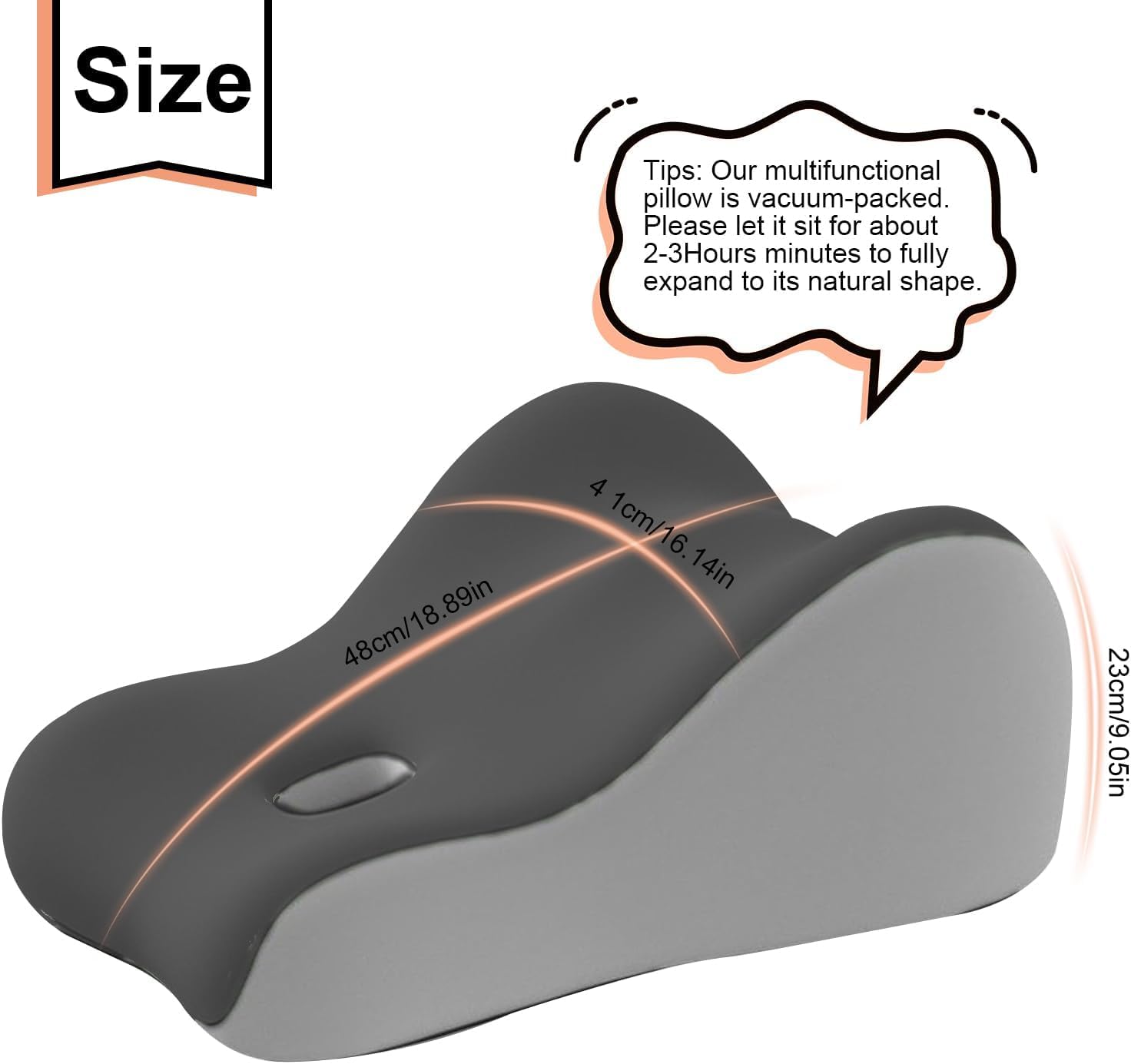 kaobbfacai Intimacy Support Wedge Pillow for Couples, Memory Foam Positioning Cushion for Back, Neck & Waist with Washable Cover, Po…