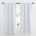 NICETOWN Greyish White Window Curtain Panels - Thermal Insulated Rod Pocket Room Darkening Curtain Sets for Bedroom (2 Panels, 34 by 63)