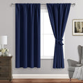 Jiuzhen Blackout Curtains for Bedroom - Thermal Insulated Room Darkening Rod Pocket Curtains for Living Room, Set of 2 Panels with Tiebacks…