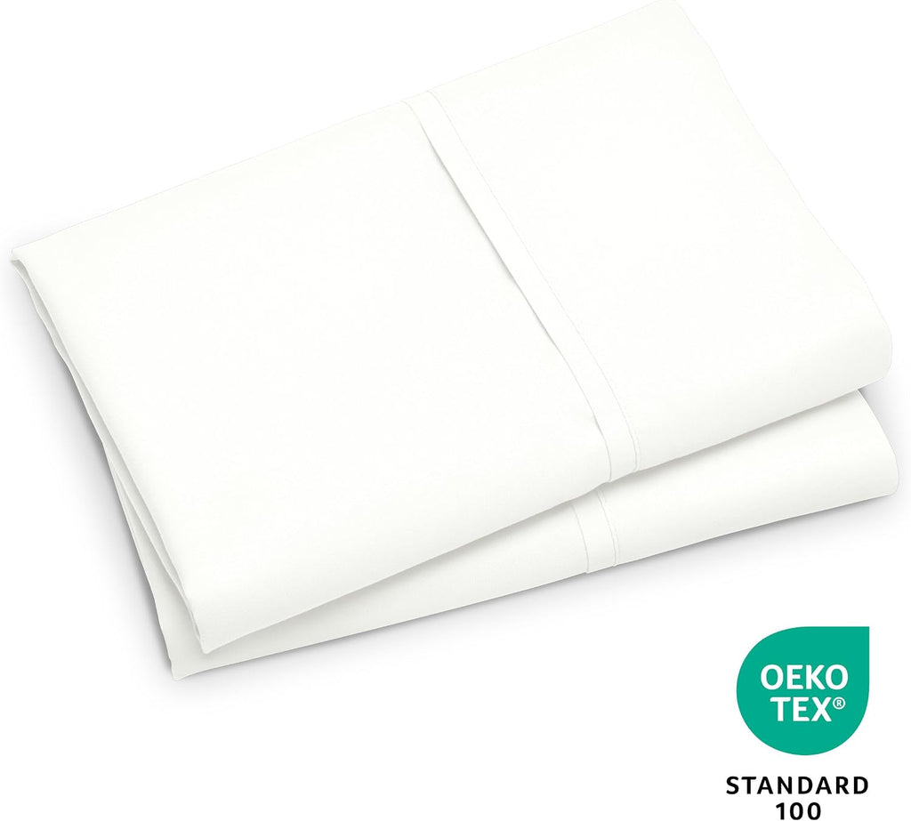 BareHome Bare Home Microfiber Pillow Cases - King Size Set of 2 - Cooling Pillowcases - Double Brushed - Ivory Pillowcases 2 Pack - Easy Ca…