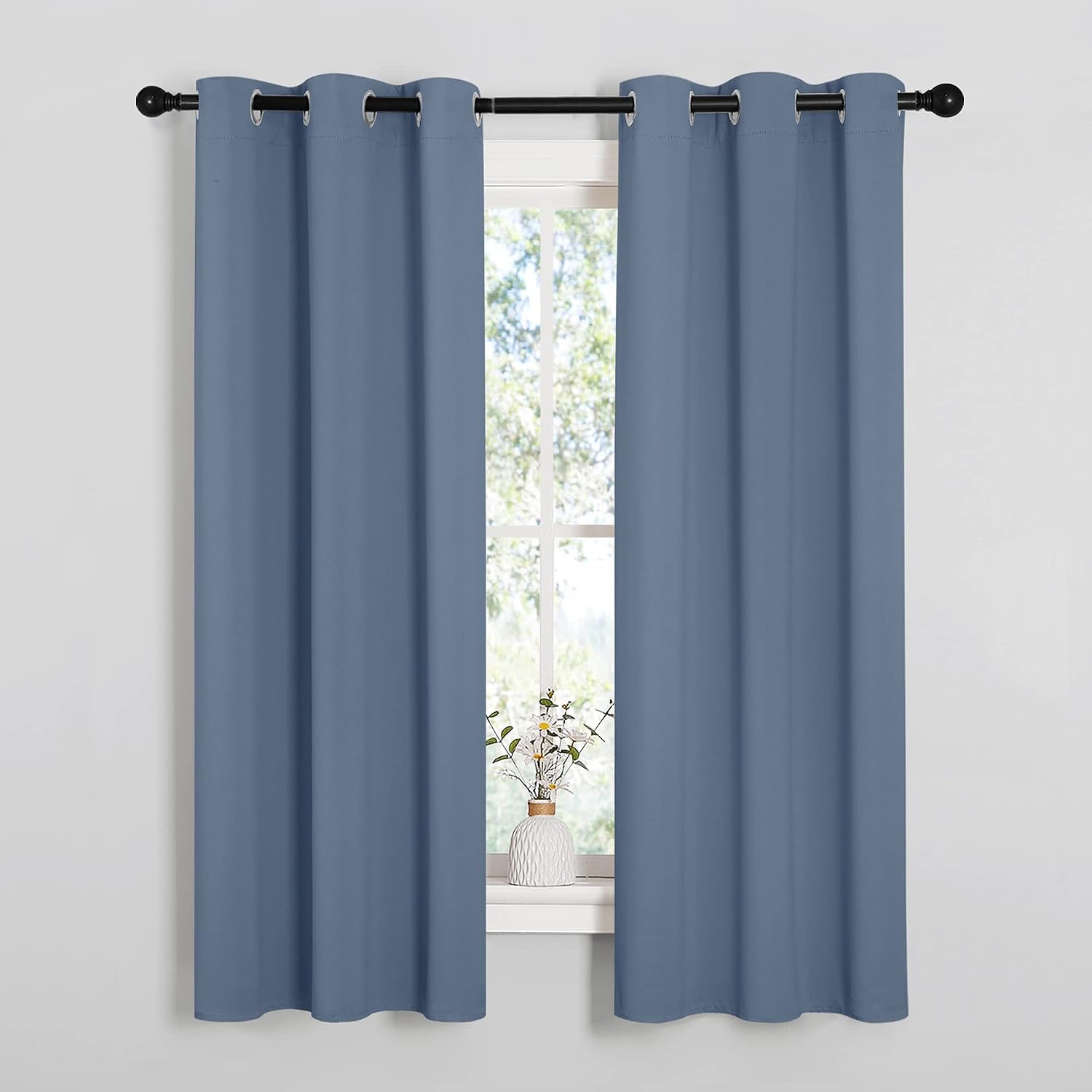 NICETOWN Kitchen Curtains Blackout Curtains & Drapes, Thermal Insulated Grommet Top Window Treatment Panels for Cupboard, Small Window…