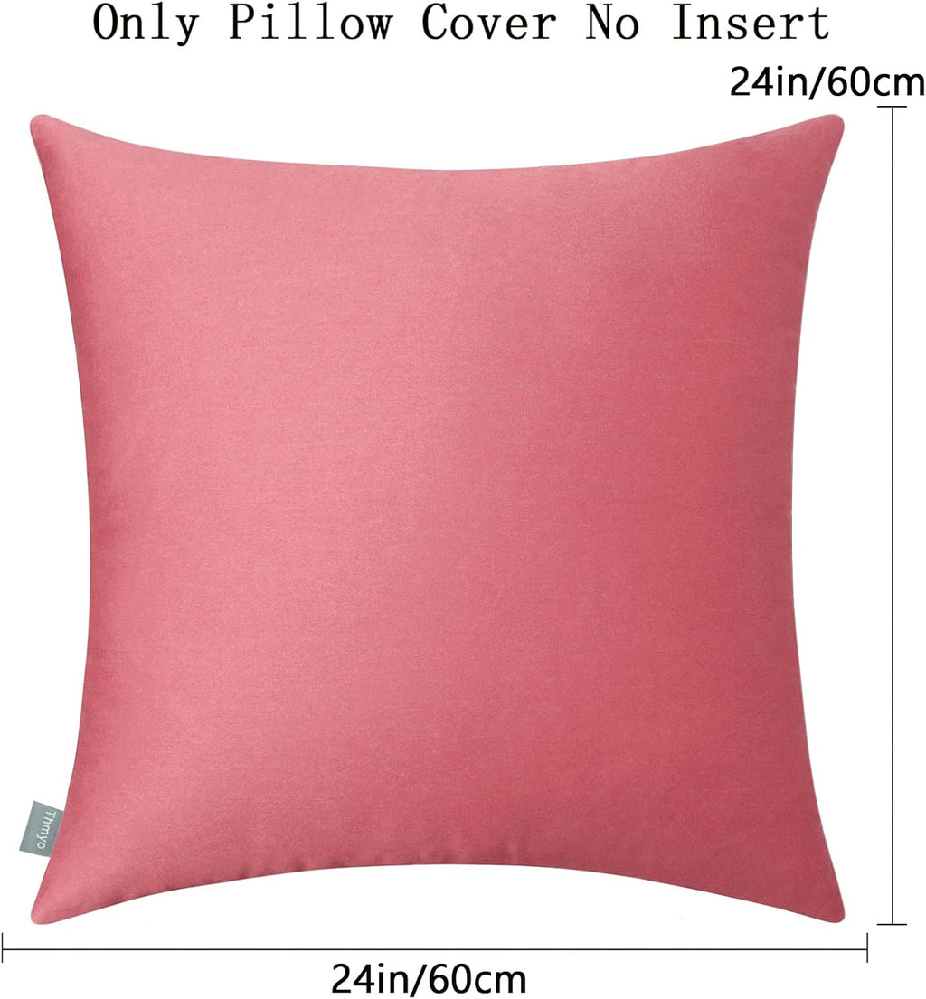Thmyo 4-Pack 100% Cotton Comfortable Solid Decorative Throw Pillow Case, Square Cushion Cover Pillowcase Sublimation Blank Pillow Covers DI…
