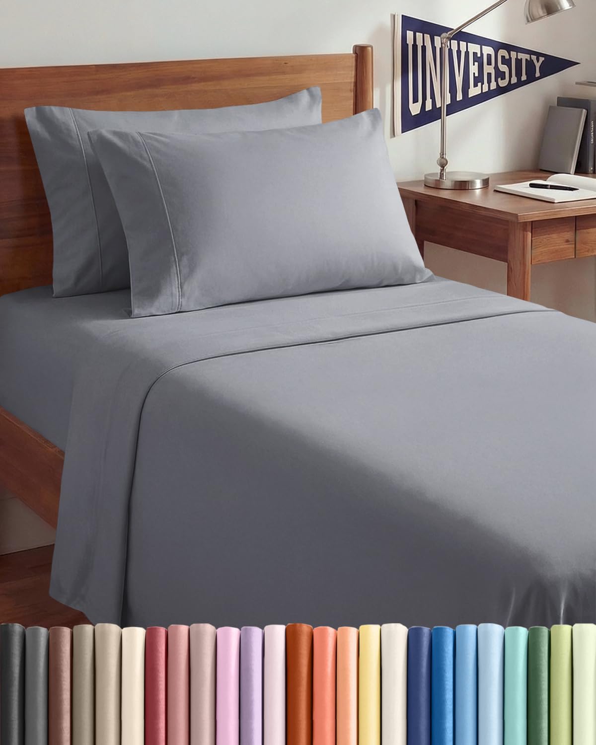 Twin XL 4 Piece Sheet Set - Comfy, Breathable & Cooling - Soft Hotel Luxury Bedding for Women, Men, Kids, Teens and Children - 1 Flat & 1…