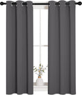 NICETOWN Grey Blackout Curtain Panels for Bedroom, Thermal Insulated Grommet Top Blackout Draperies and Drapes (2 Panels, W29 x L45…