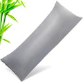 Body Cooling Pillow Cases Cover, Bamboo Rayon Dark Grey Body Pillowcases with Zipper Closure, Cool and Breathable Pillow Case for Hot…