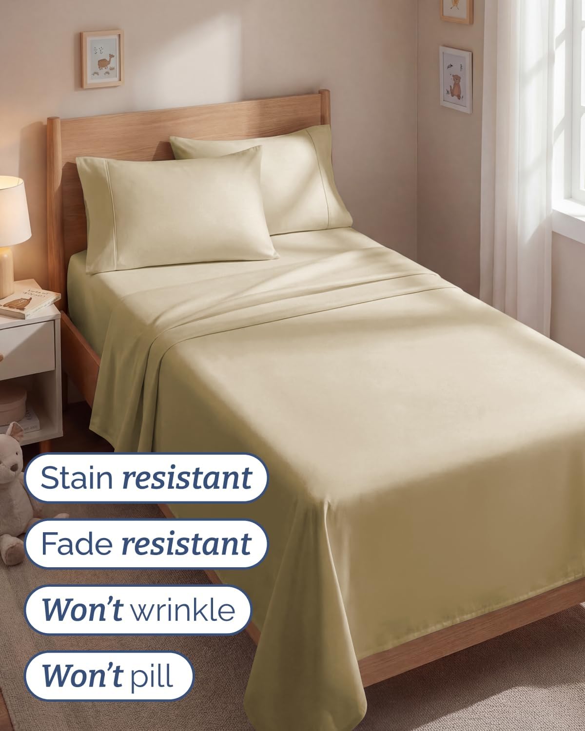 Twin 4 Piece Sheet Set - Comfy, Breathable & Cooling - Soft Hotel Luxury Bedding for Women, Men, Kids, Teens & Children - 1 Flat & 1…