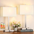 21" Touch Bedside lamps with 2 USB & AC Outlets, 3-Way Dimmable Bedside Table Lamps Set of 2 for Bedroom Living Room Office Reading…