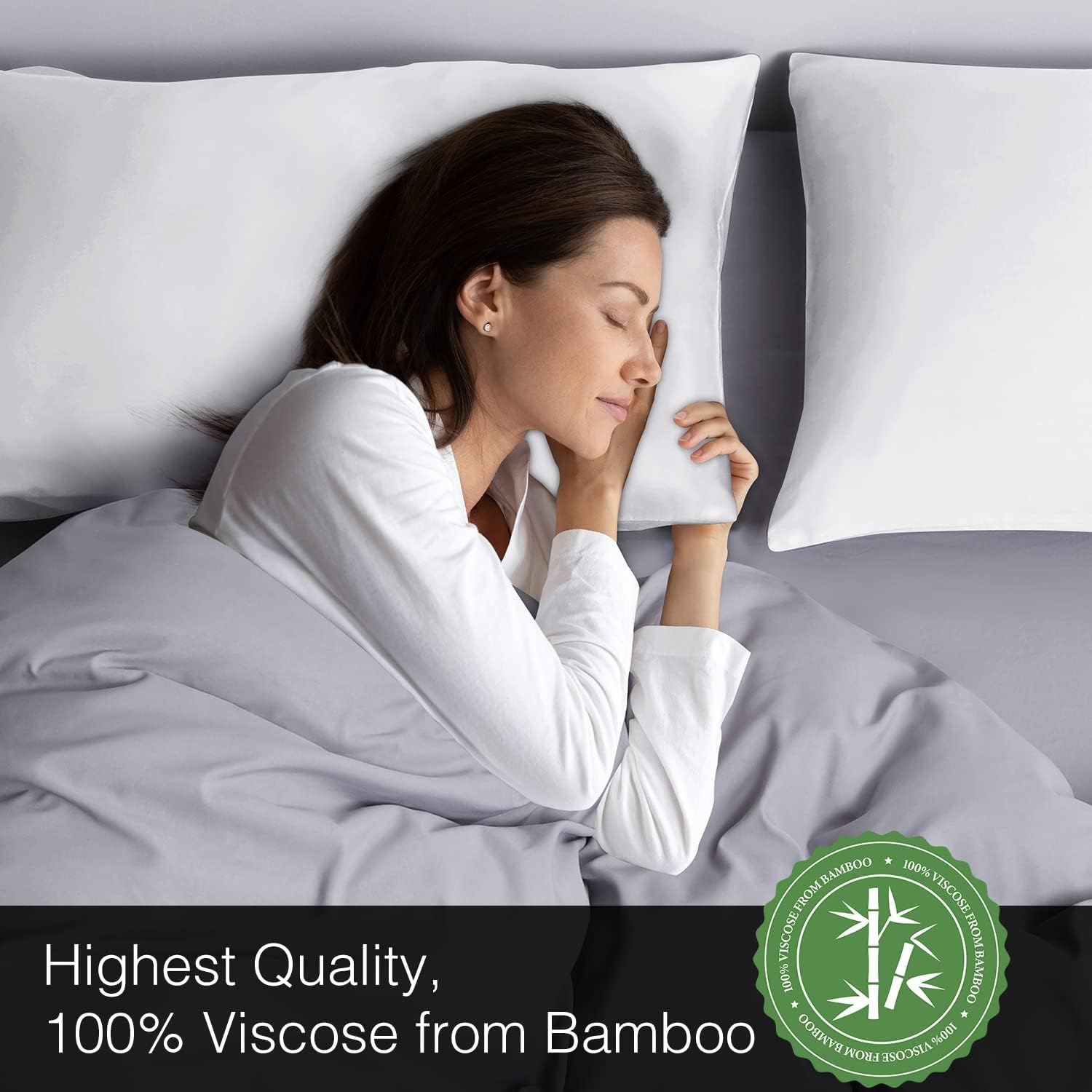 Bedelite Standard Pillow Cases Set of 2, Rayon Derived from Bamboo, Cooling Pillow Cases for Hot Sleepers & Night Sweats, Breathable Silky…