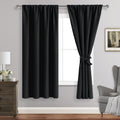 Jiuzhen Blackout Curtains for Bedroom– Thermal Insulated, Noise Reducing Room Darkening Rod Pocket Curtains for Living Room, Set of 2 Panels…