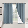 H.VERSAILTEX Linen Blackout Curtains 54 Inches Long 100% Blackout Thermal Insulated Textured Linen Look Curtain Draperies Anti-Rust…