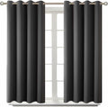 BGment Blackout Curtains - Grommet Thermal Insulated Room Darkening Bedroom and Living Room Curtain, Set of 2 Panels (52 x 45 Inch, Dark Gr…
