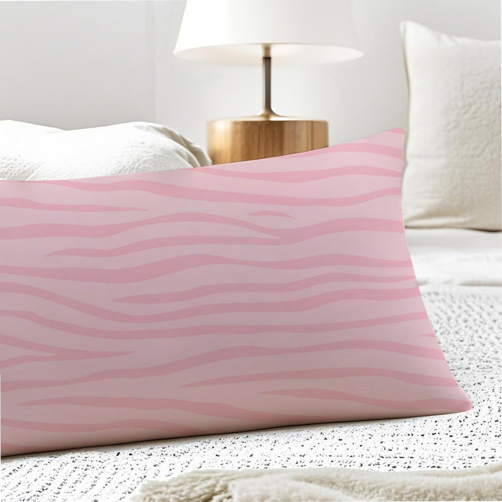 Preppy Pink Zebra Pattern 20x54 Body Pillow Cover, Preppy Room Decor, Girly Y2K Pink Animal Print Aesthetic Decorative Long Body Pillow…