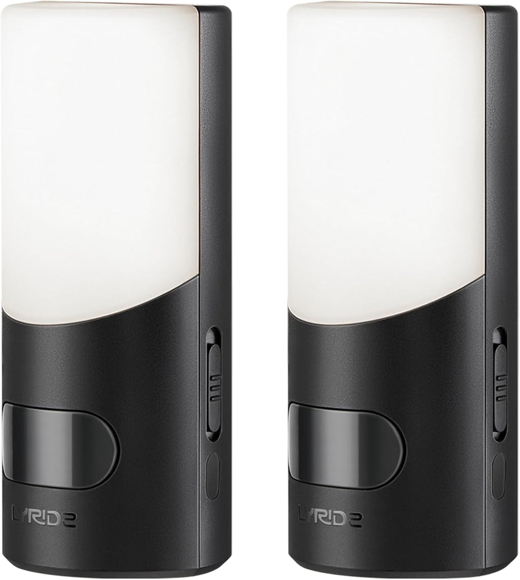 Lyridz Rechargeable Battery Night Light with Motion Sensor, LED Stick-on Dimmable Night Light Indoor for Wall, Bathroom, Bedroom, Stairs…