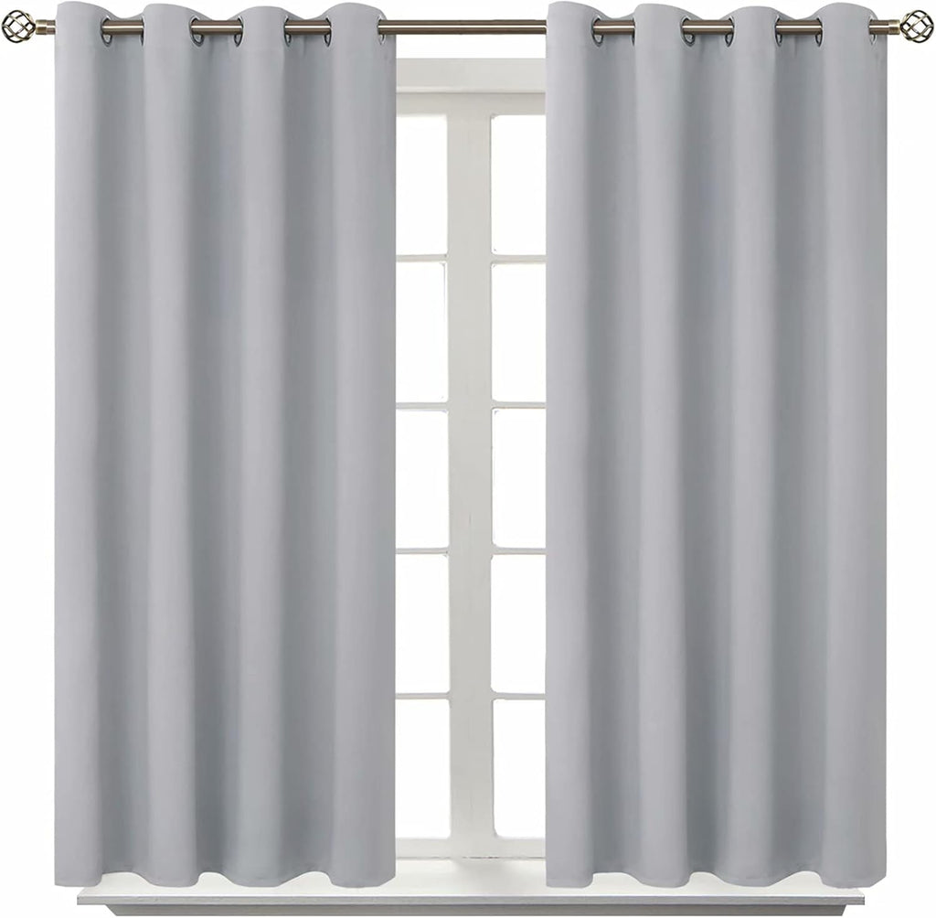 BGment Room Darkening Curtains 54 Inches Long - Grommet Thermal Insulated Drapes Window Treatment Curtains for Bedroom, 2 Panels, 52 x 54 I…