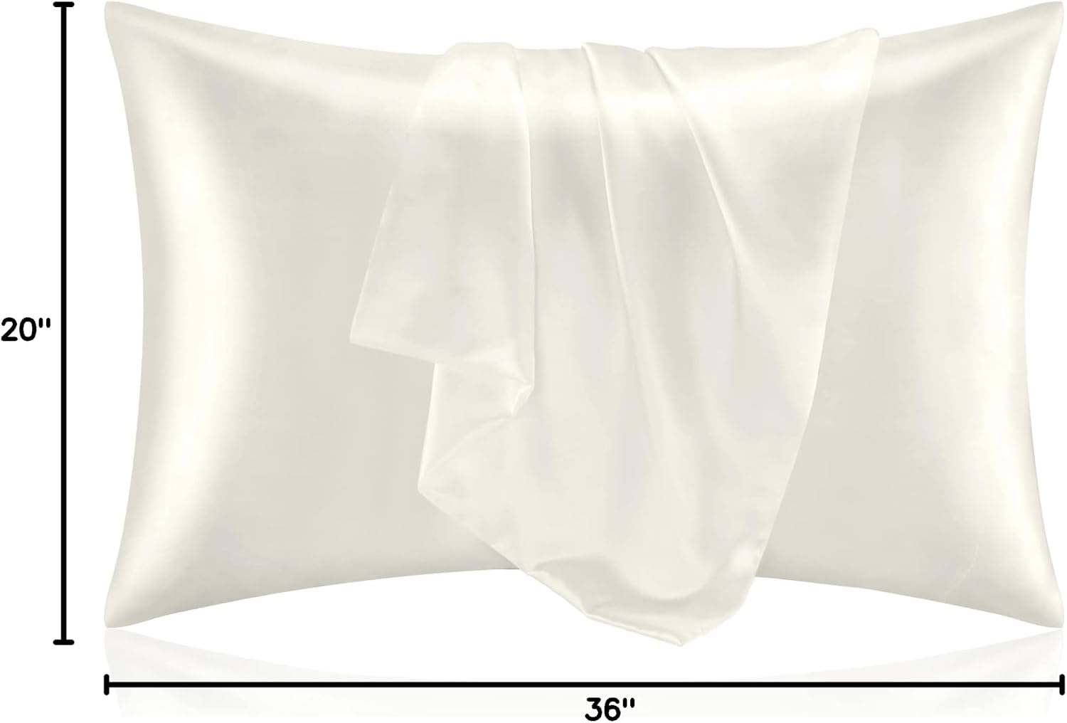 Bedelite Satin Pillowcase for Hair and Skin, Super Soft and Cooling Similar to Silk Pillow Cases 2 Pack with Envelope Closure, Gift for Wom…
