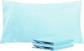 Ntbay King Pillowcase Set - 2 Pack Brushed Microfiber 20x40 Pillowcases - Soft, Wrinkle-Free, Fade-Resistant, Stain-Resistant, Aqua Pillowc…