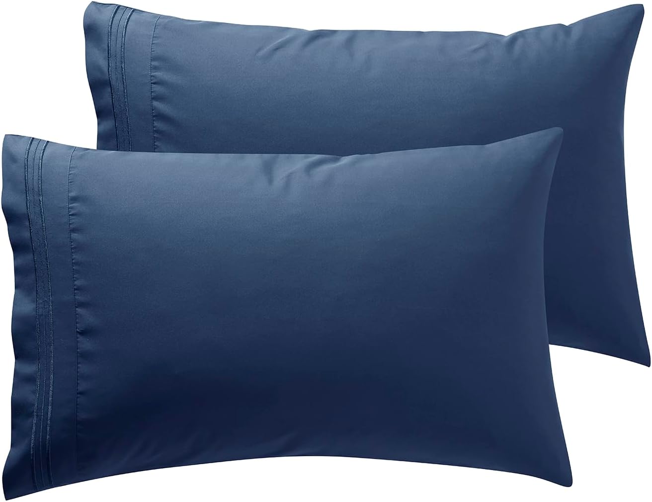 Nestl Navy Blue King Pillow Cases 2 – Soft King Size Pillow Case, 1800 Brushed Microfiber Pillowcases, Envelope Closure Pillowcase, King Pi…