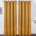 Lemomo Blackout Curtains 66 x 84 inch/Mustard Yellow Curtains Set of 2 Panels/Thermal Insulated Room Darkening Bedroom Curtains 84 inch sil…