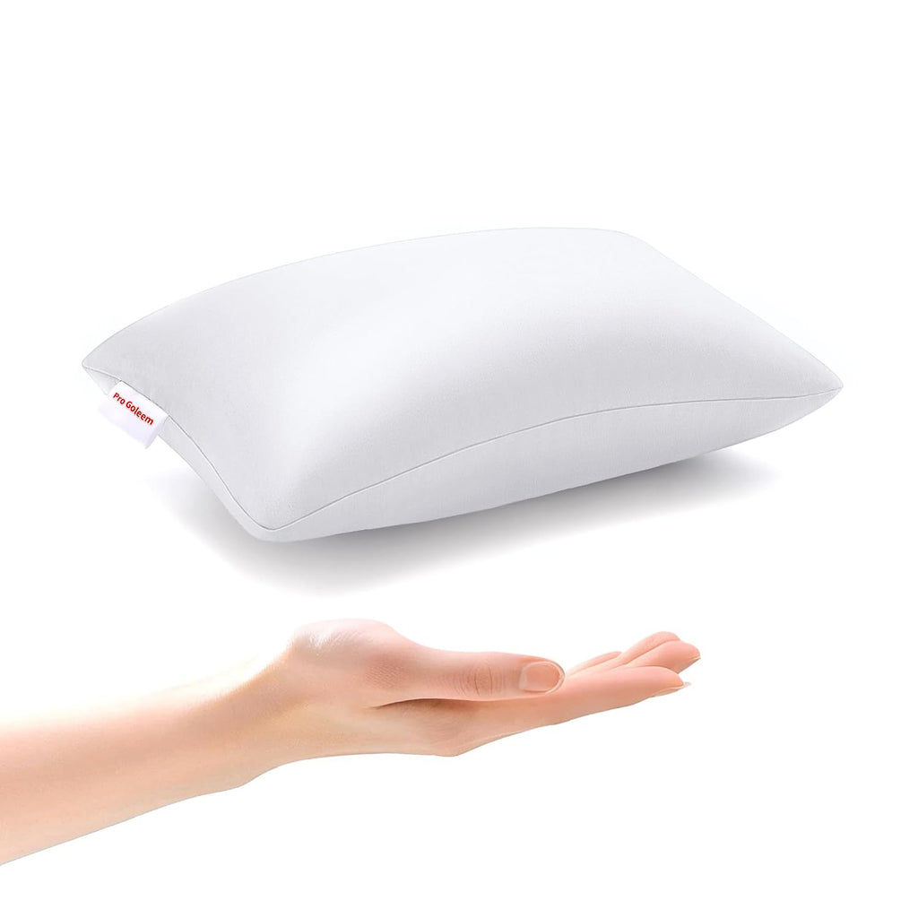 Pro Goleem Small Pillow 11"x7"x2.5" for Kids and Baby Sleeping with Name Tag Mini Tiny Pillow for Camping and Chair Car Air Nap Neck…