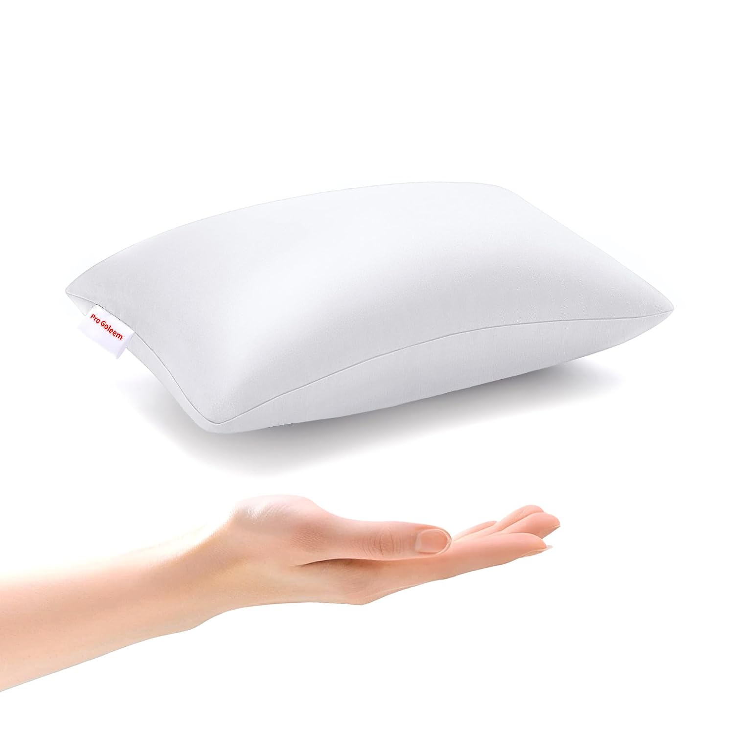 Pro Goleem Small Pillow 11"x7"x2.5" for Kids and Baby Sleeping with Name Tag Mini Tiny Pillow for Camping and Chair Car Air Nap Neck…