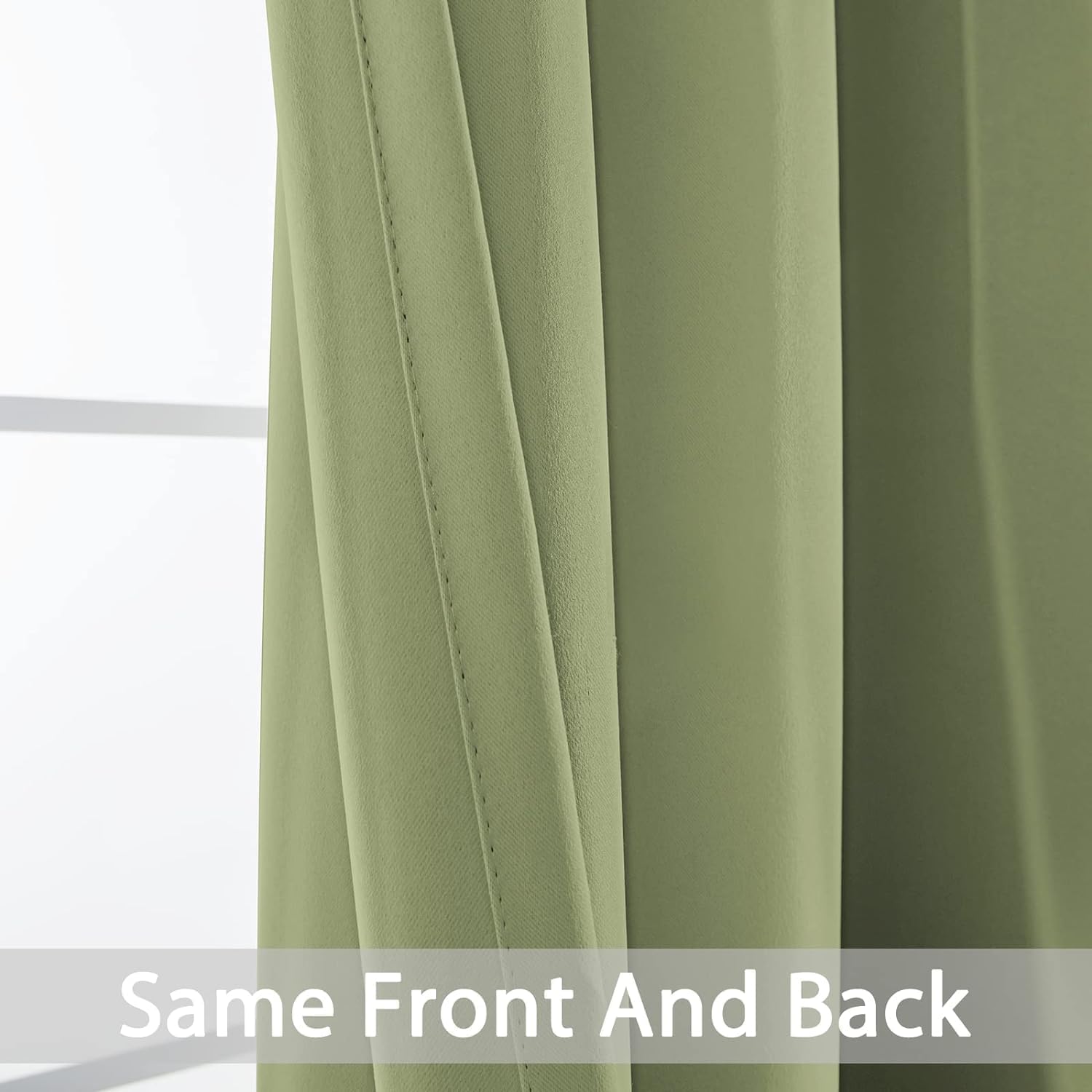 Yakamok Room Darkening Blackout Curtains for Bedroom, Thermal Insulated Grommet Top Light Blocking Window Drapes for Living Room,42W x…