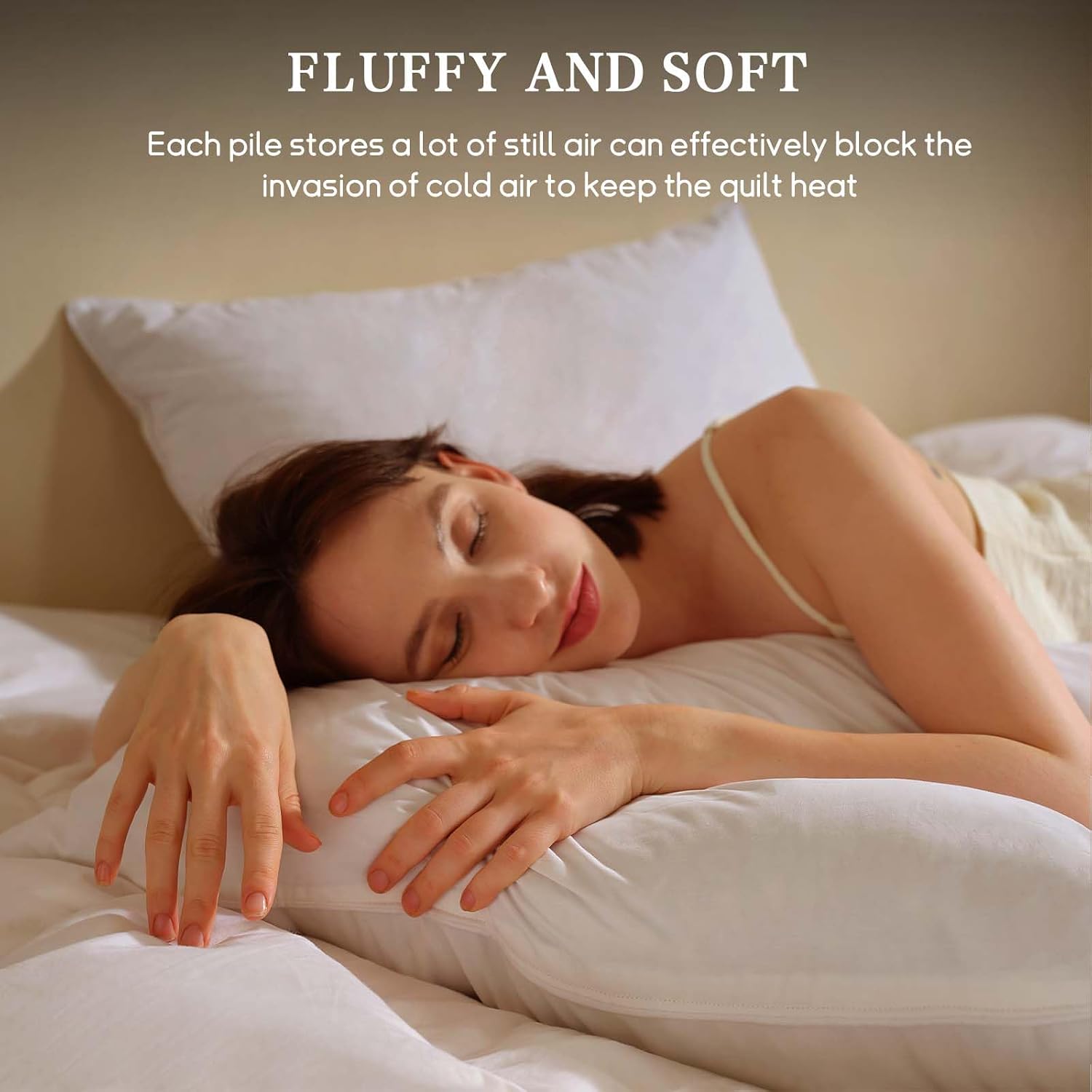 BHZ Goose Down Feather Pillows Queen Size Set of 4, Luxury Hotel Alternative Collection Bed Pillows for Sleeping Firm Soft Support for…