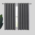 NICETOWN Grey Blackout Curtain Panels for Bedroom, Thermal Insulated Grommet Top Blackout Draperies and Drapes for Basement (2 Panels…