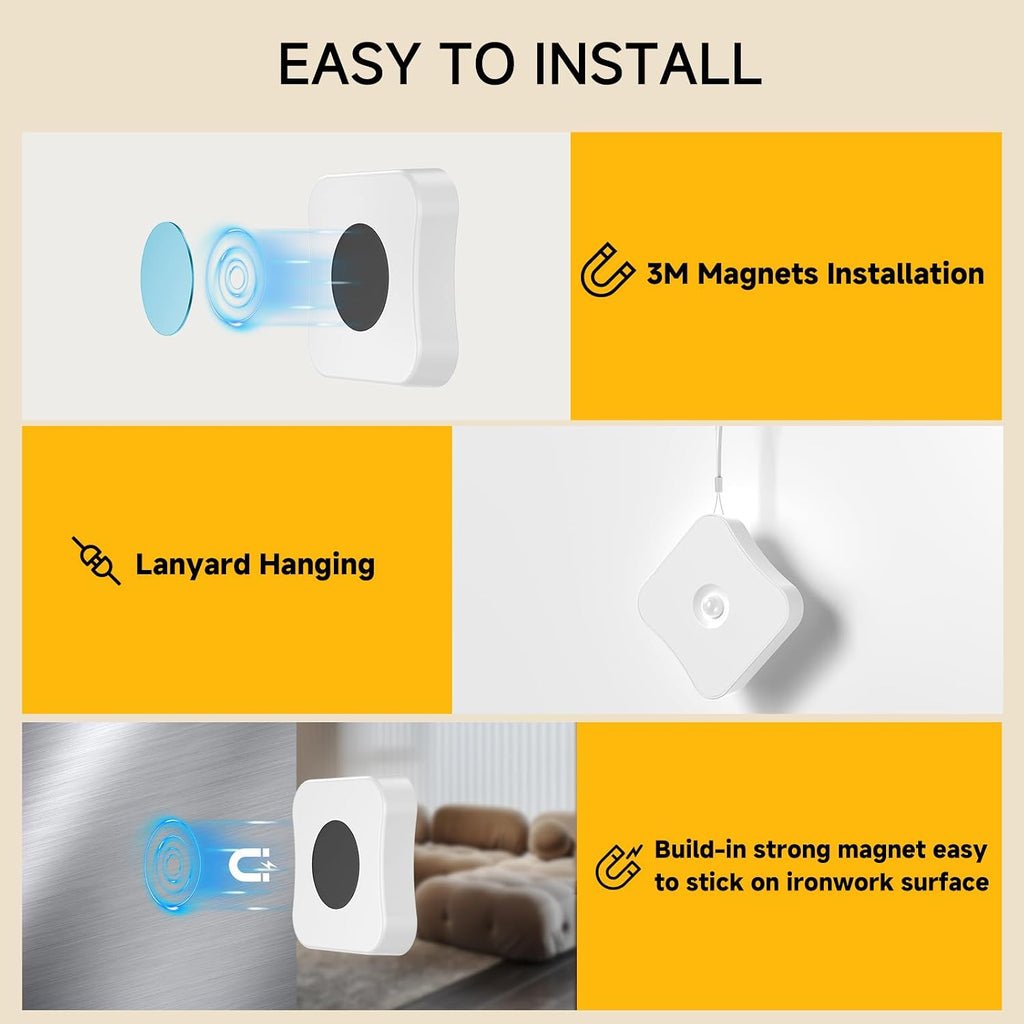 Rechargeable Motion Sensor Light Indoor Stair Lights Rechargeable Battery Night Light Stick On Magnetic Motion Lights for Stair, Step…