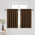 DWCN Short Brown Blackout Curtains for Half Window, Thermal Insulated Energy Saving Room Darkening Curtains for Kitchen/Bedroom (W60 x…