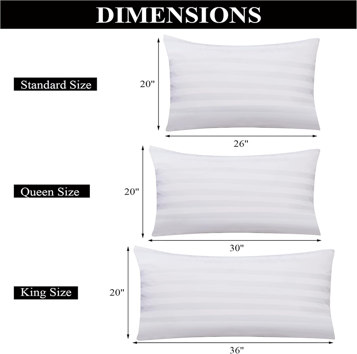 ShunjieHome 100% Egyptian Cotton Standard Pillow Protectors Set of 2, 400 Thread Count Sateen Weave Cooling Pillowcase, easy maintenance…